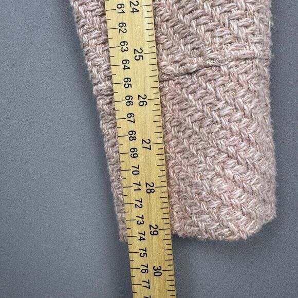 Guess Pink Boucle Double Breasted‎ Wool Pea Coat Cutaway Winter Dress Coat XS - Picture 7 of 16